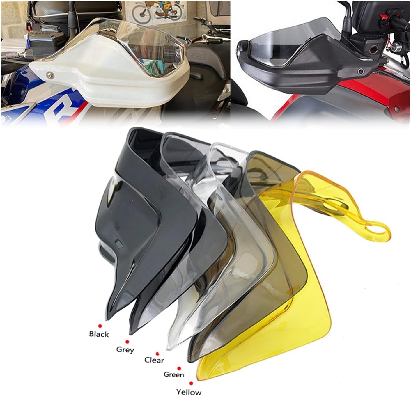 LCCDZ Compatible with BMW R 1200 GS ADV R1200GS LC R1250GS GSA F800GS Adventure S1000XR F750GS F850GS Handguard Hand shield Protector Windshield (
