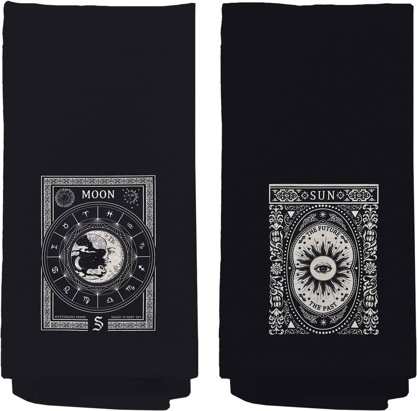 NEGIGA Toallas de cocina, decoración de cocina gótica, juegos de toallas de cocina y paños de cocina, toallas de mano de tarot, juegos de toallas de