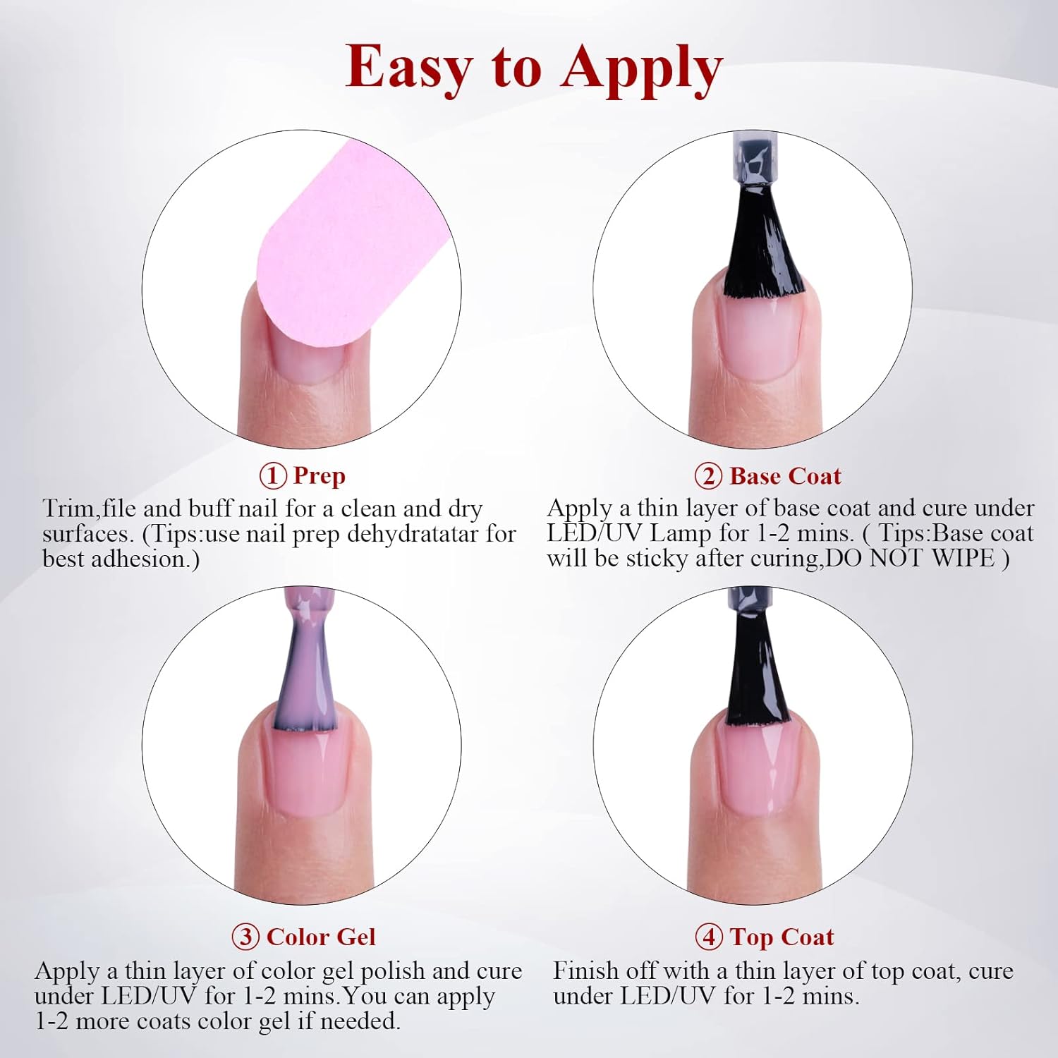 Ozzeal Esmalte en gel, 1 unidad de esmalte de uñas de gel blanco de 0.5 onzas líquidas, esmalte de uñas de gel semipermanente LED UV, arte para