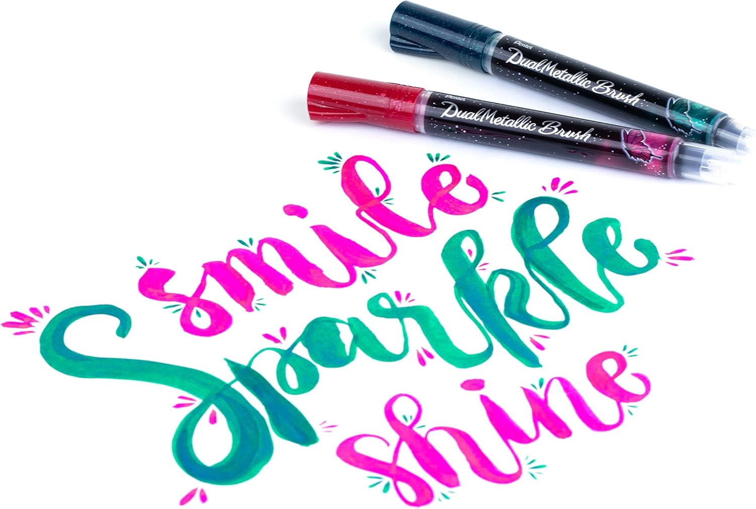 Pentel Arts DualMetallic – Brocha color rosa metálico