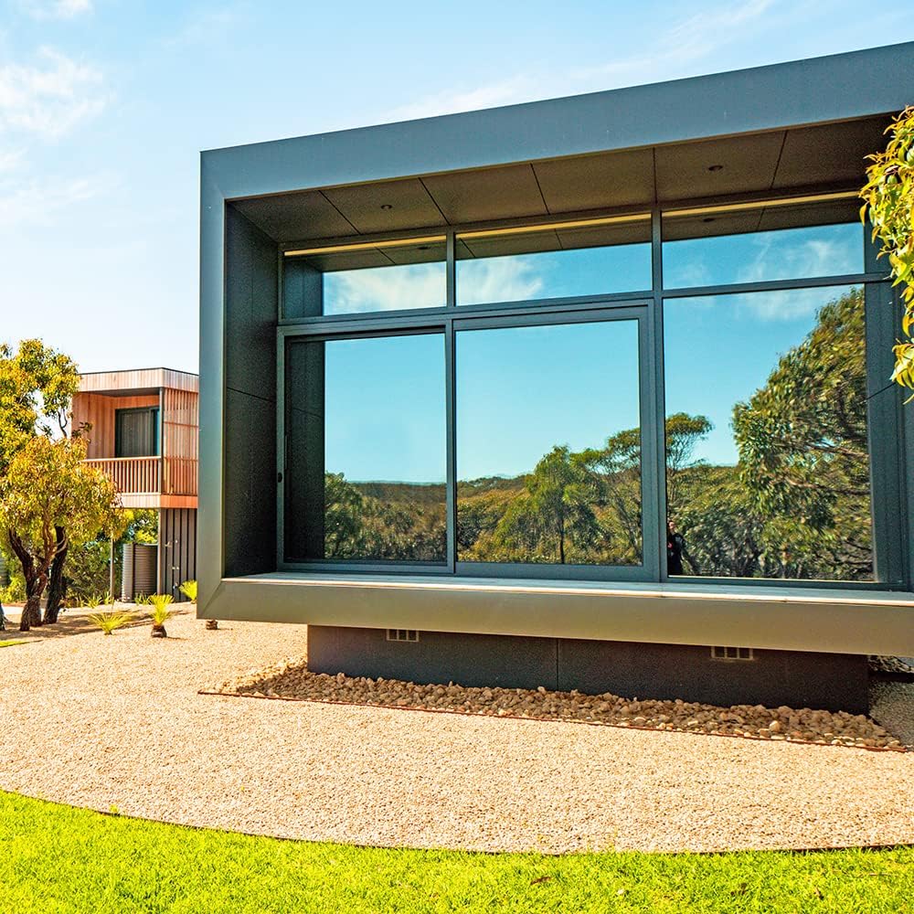 Kromapolis Película para ventana, espejo unidireccional para ventana, privacidad día y noche, película de vidrio decorativa reflectante con bloqueo