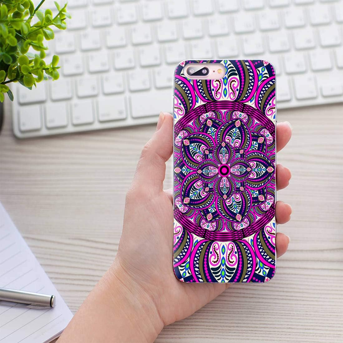 AKORAVO – Funda para iPhone 8 Plus, iPhone 7 Plus para mujeres, hombres y niñas, a prueba de golpes, antiarañazos, delgada, suave, funda protectora