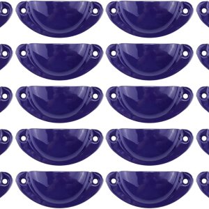 MY MIRONEY Paquete de 20 tiradores azules para cajones de cocina, manijas antiguas de armario con tornillos, centros de agujeros de 2.52 pulgadas MY MIRONEY Paquete de 20 tiradores azules para cajones de cocina, manijas antiguas de armario con tornillos, centros de agujeros de 2.52 pulgadas