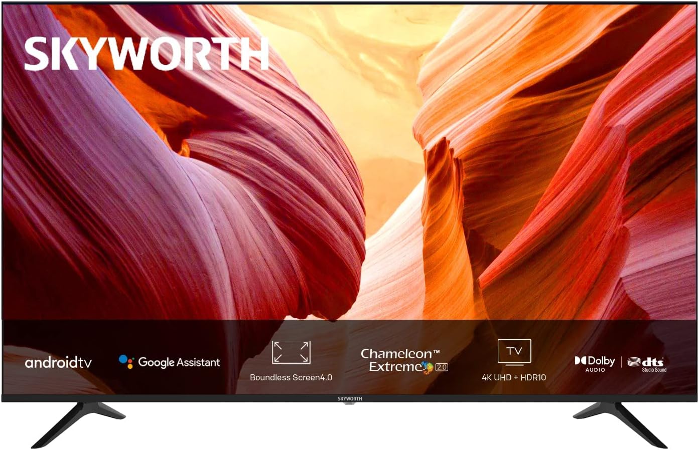 Skyworth Smart TV 4K de 50 pulgadas con compatibilidad con Alexa, Android11.0, HDR10, Dolby Vision, Google Assistant y Chromecast integrado, modo de