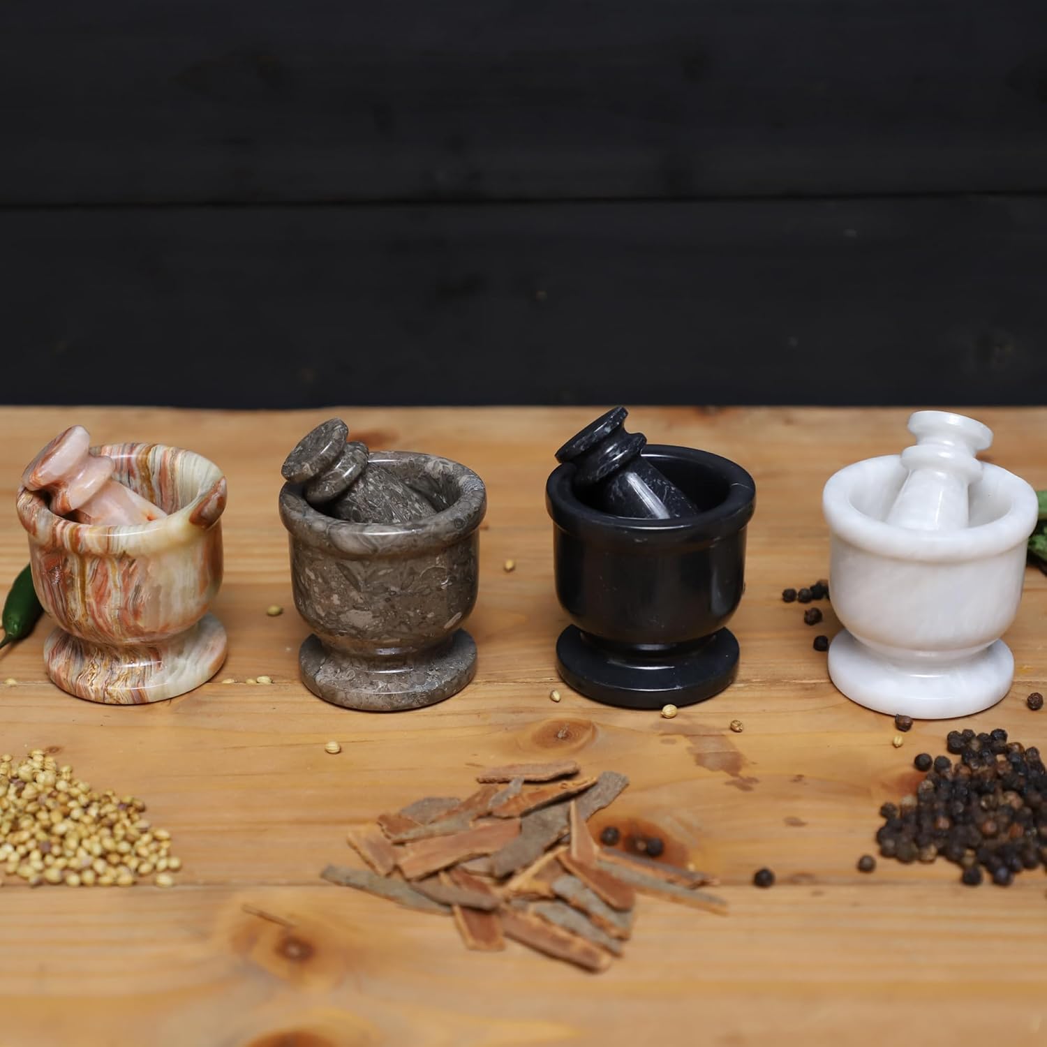 Exquisito juego de mortero y mortero de mármol tu último artículo esencial de cocina para moler especias, hacer guacamole, salsa, pesto y pastillas
