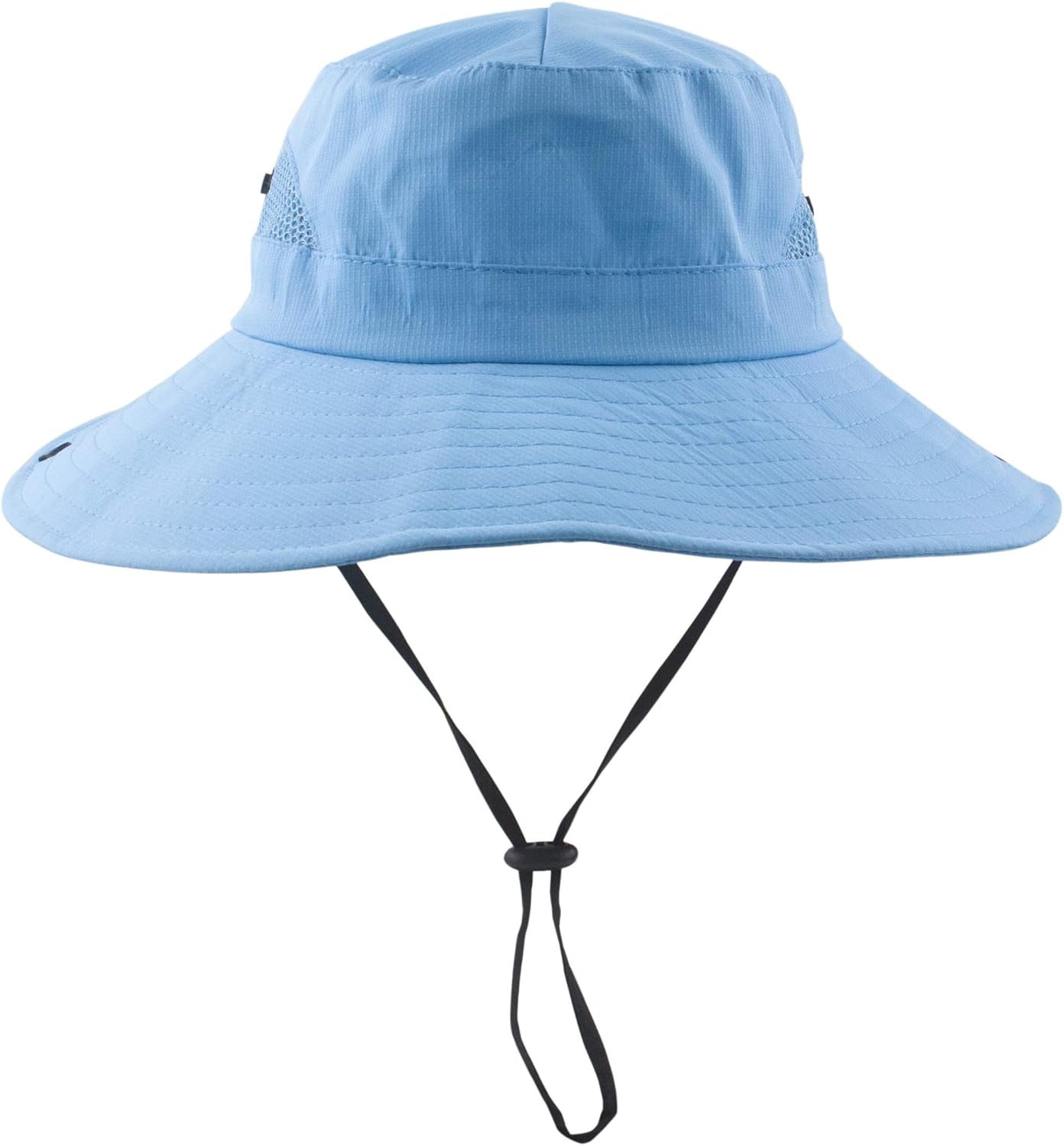 Sombrero de sol para niños y niñas, protección UV, gorra de playa de ala ancha con agujero para cola de caballo