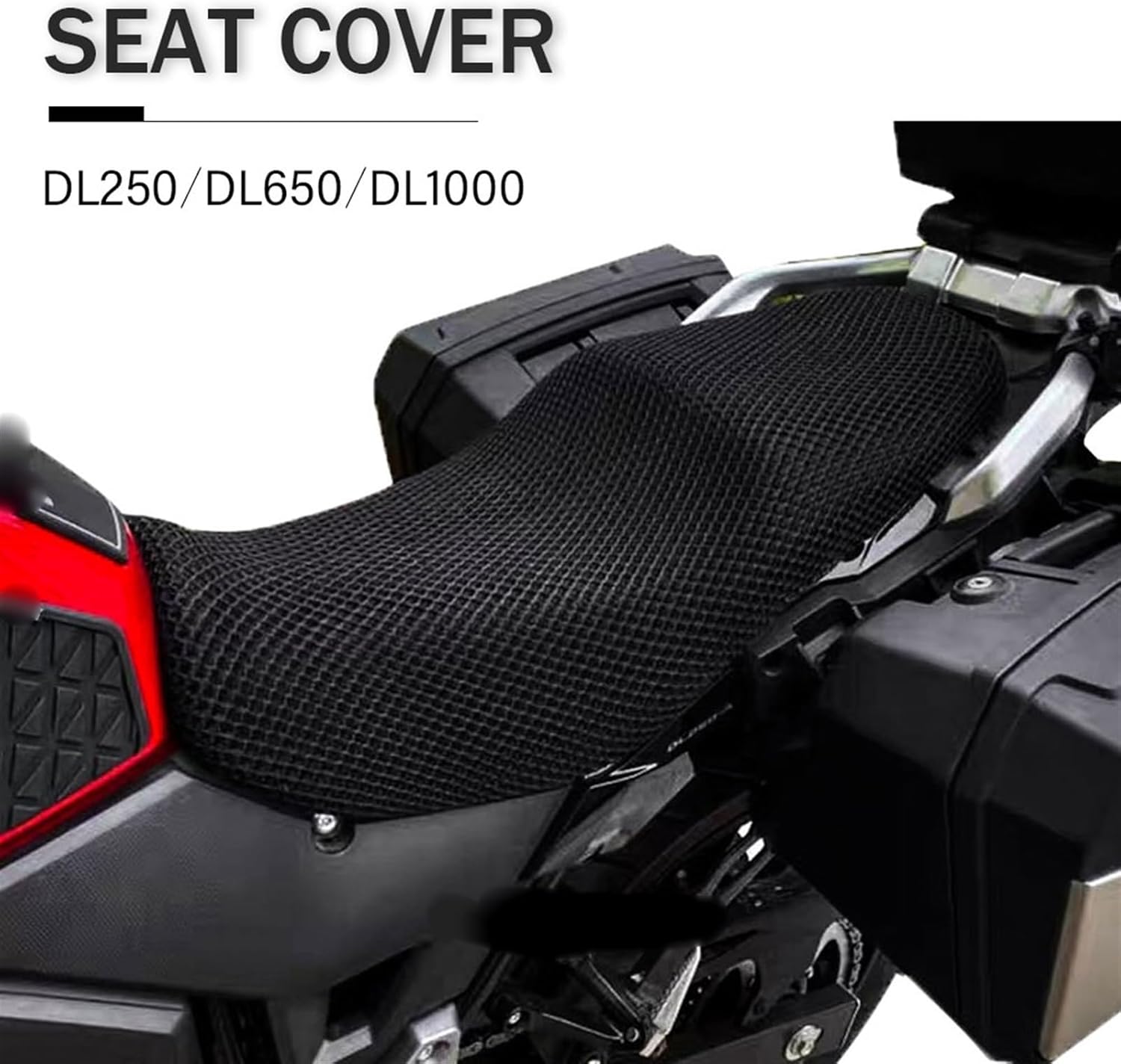 Juego de asiento de motocicleta antideslizante 3D de tela de malla protectora para Suzuki V-Strom VStrom DL650 DL1000 DL250 DL 650 1000 250 (Talla