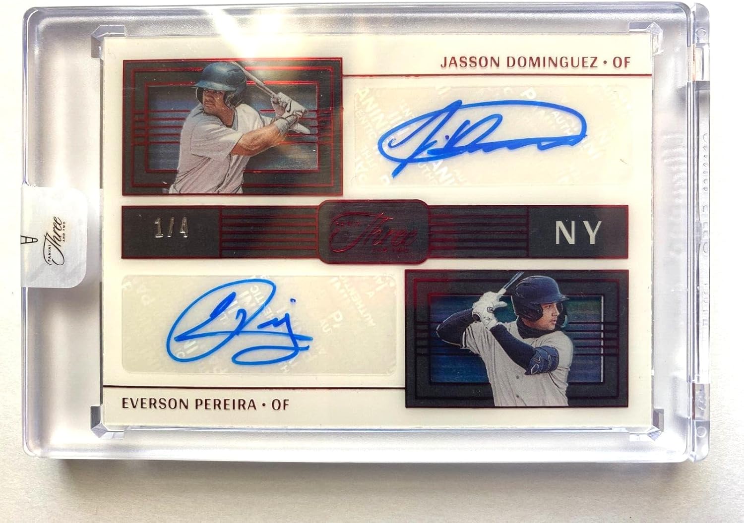 2023 Three & Two Red Jasson Dominguez Everson Pereira Dual Autograph #14 SEALED