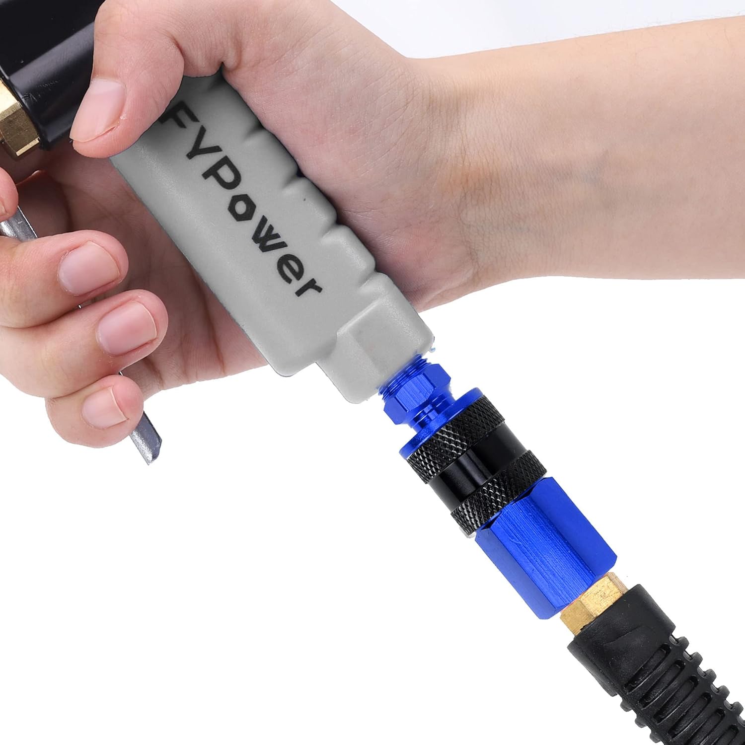 FYPower 15 piezas 14″ NPT Kit de acoplador de aire y enchufe de aluminio, accesorios de aire de conexión rápida, juego de conectores rápidos