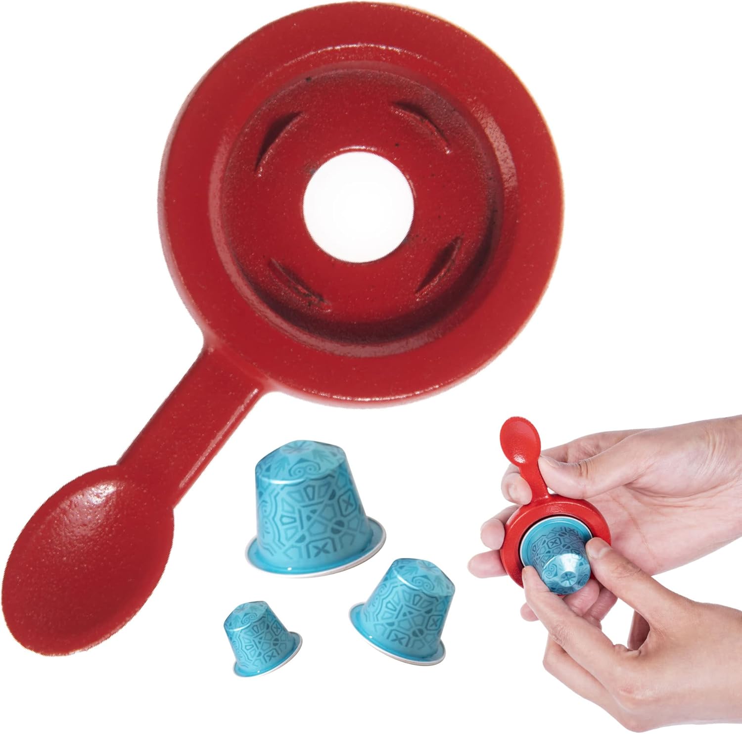 Podcut, Reciclador de cápsulas de café, abrecápsulas de café, compatible con cápsulas originales de Nespresso, ecológico, reutilizable, pequeño,