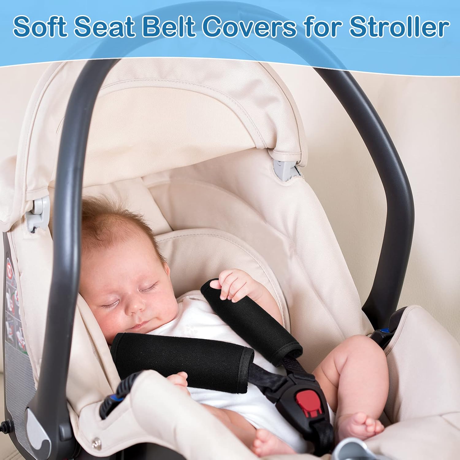 4 fundas para cinturón de seguridad de automóvil para bebé, correas de asiento de automóvil, almohadillas de hombro para niños, fundas de correa de