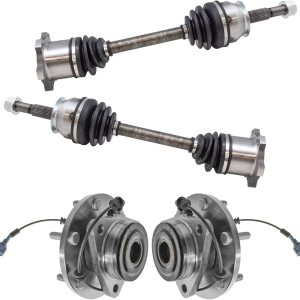 TRQ Juego de 4 ejes de eje CV delantero y cojinete de cubo de rueda para Nissan Armada 2008-2012  Infiniti Q56 2008-2010  Nissan Titan 2008-2012 TRQ Juego de 4 ejes de eje CV delantero y cojinete de cubo de rueda para Nissan Armada 2008-2012  Infiniti Q56 2008-2010  Nissan Titan 2008-2012