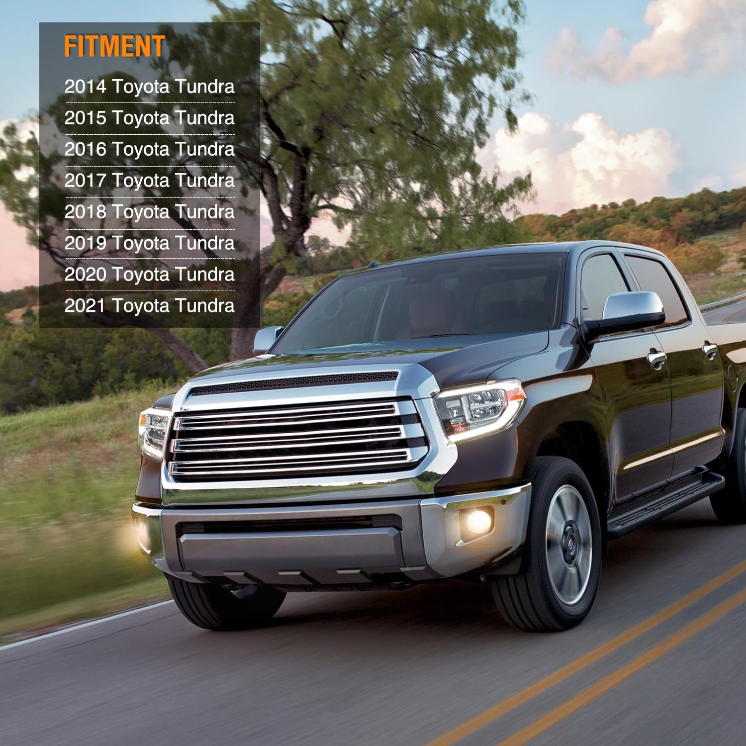Nilight Conjunto de luces antiniebla compatible con Toyota Tundra 2014, 2015, 2016, 2017, 2018, 2019, 2020, 2021, repuesto de luz antiniebla