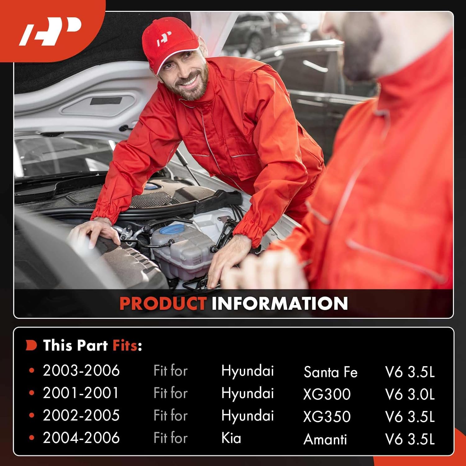 A-Premium Compresor de aire acondicionado con embrague compatible con Hyundai Santa Fe 3.5L 2003-2006, XG300 2001-2001, XG350 2002-2005, Kia Amanti