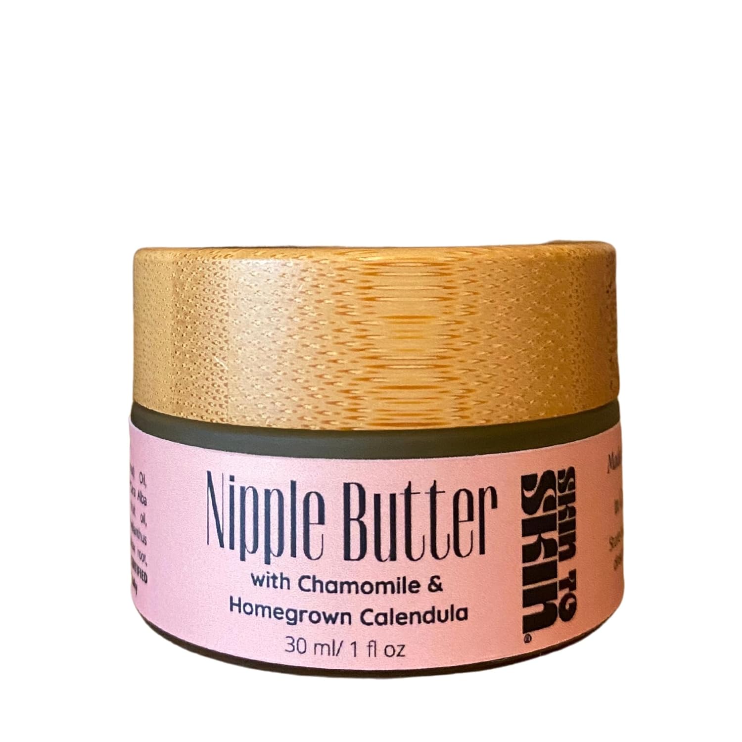 Skin to Skin Mantequilla orgánica para pezones de 1.0 fl oz – Bálsamo de lactancia natural para lactancia materna – Cuidado de la piel ecológico y