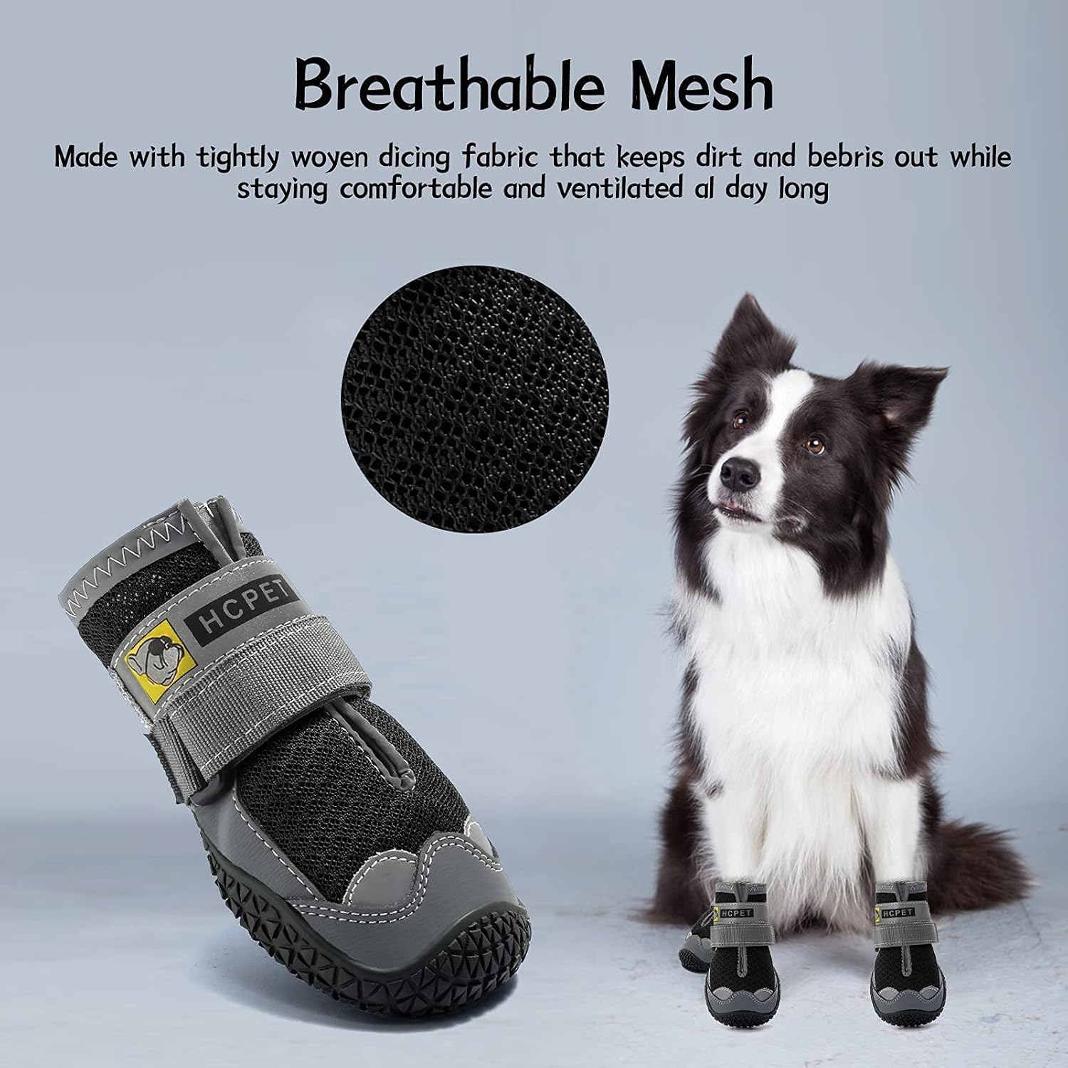 Zapatos para perros grandes, botas de perro medianas y protectores de patas para suelos de madera dura, botines para perros al aire libre para
