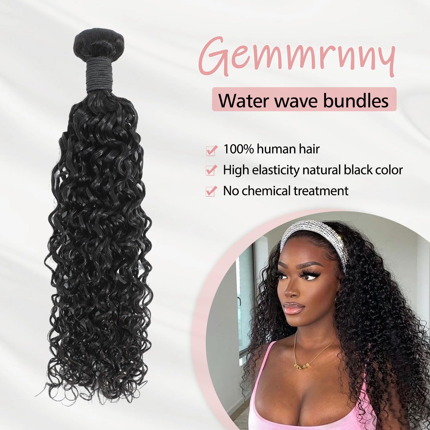 Paquetes de cabello humano ondulado profundo de 16 pulgadas, 1 paquete, 12A, paquetes de cabello humano rizado húmedo y ondulado, cabello humano sin