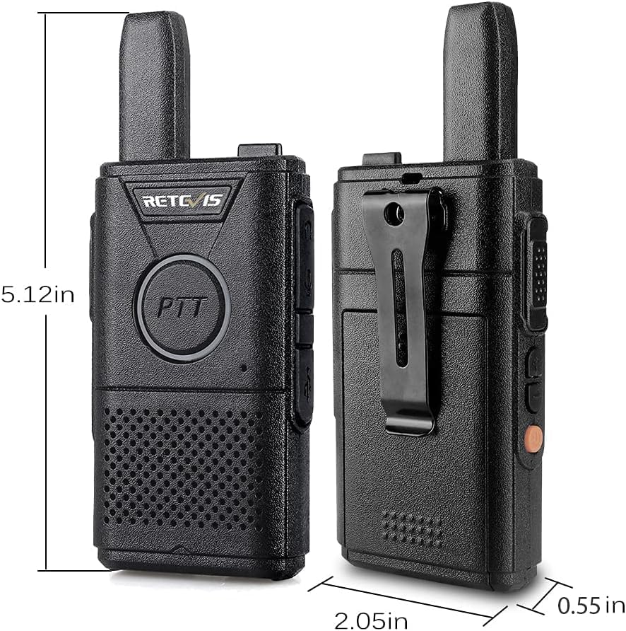 Retevis Walkie talkies RT18 – Paquete de 20 radios de 2 vías, Walkie Talkies de largo alcance, PTT dual, cable de carga USB 2 en 1, VOX, clip de