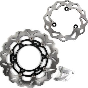 Arashi Rotores de disco de freno delantero y trasero para Kawasaki Ninja 250R 250 R EX250J 2008-2012 Accesorios de repuesto de motocicleta negro Arashi Rotores de disco de freno delantero y trasero para Kawasaki Ninja 250R 250 R EX250J 2008-2012 Accesorios de repuesto de motocicleta negro