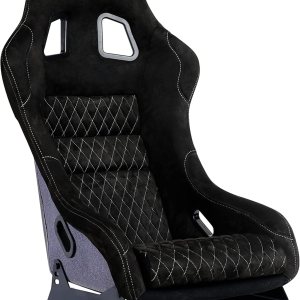 Tamaño M Pieza de Universal Plata Glitter Fibra de Vidrio Racing Cubo Asiento Completo Negro Gamuza Cubierta de Diamante Blanco Puntada Frontal Con Tamaño M Pieza de Universal Plata Glitter Fibra de Vidrio Racing Cubo Asiento Completo Negro Gamuza Cubierta de Diamante Blanco Puntada Frontal Con