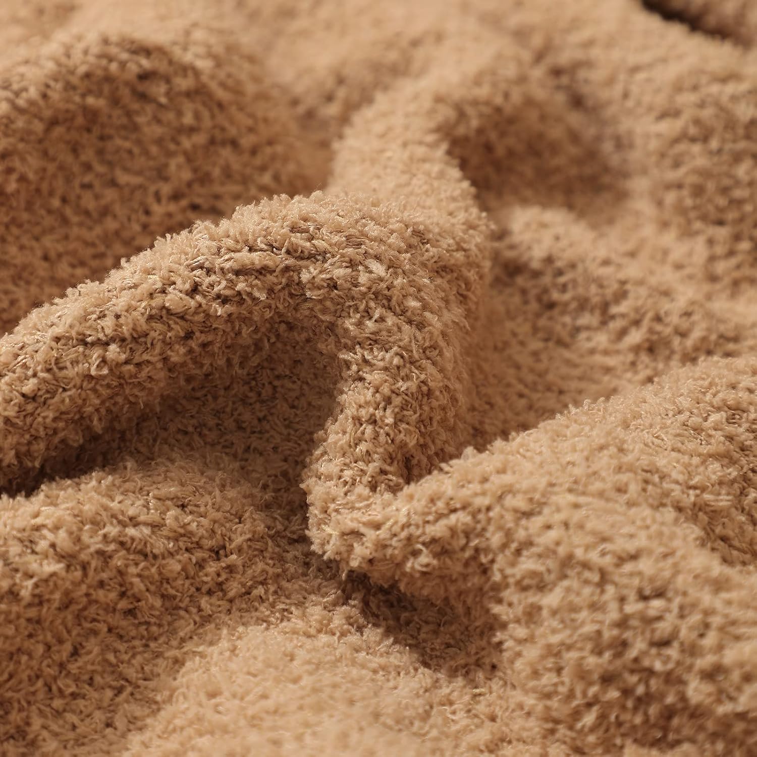 bearberry Manta súper suave y esponjosa, ligera, acogedora y cálida para sofá, cama, sofá durante todas las estaciones (camello, 40 x 50 pulgadas)