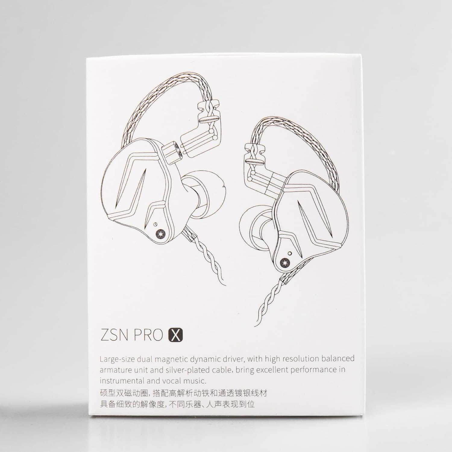 keephifi KZ ZSN Pro X Wired Ear Buds with Microphone,1BA+1DD Hybrid IEM Earphones Earbuds Punchy Bass,Comfortable Wearing, Detachable Cable for