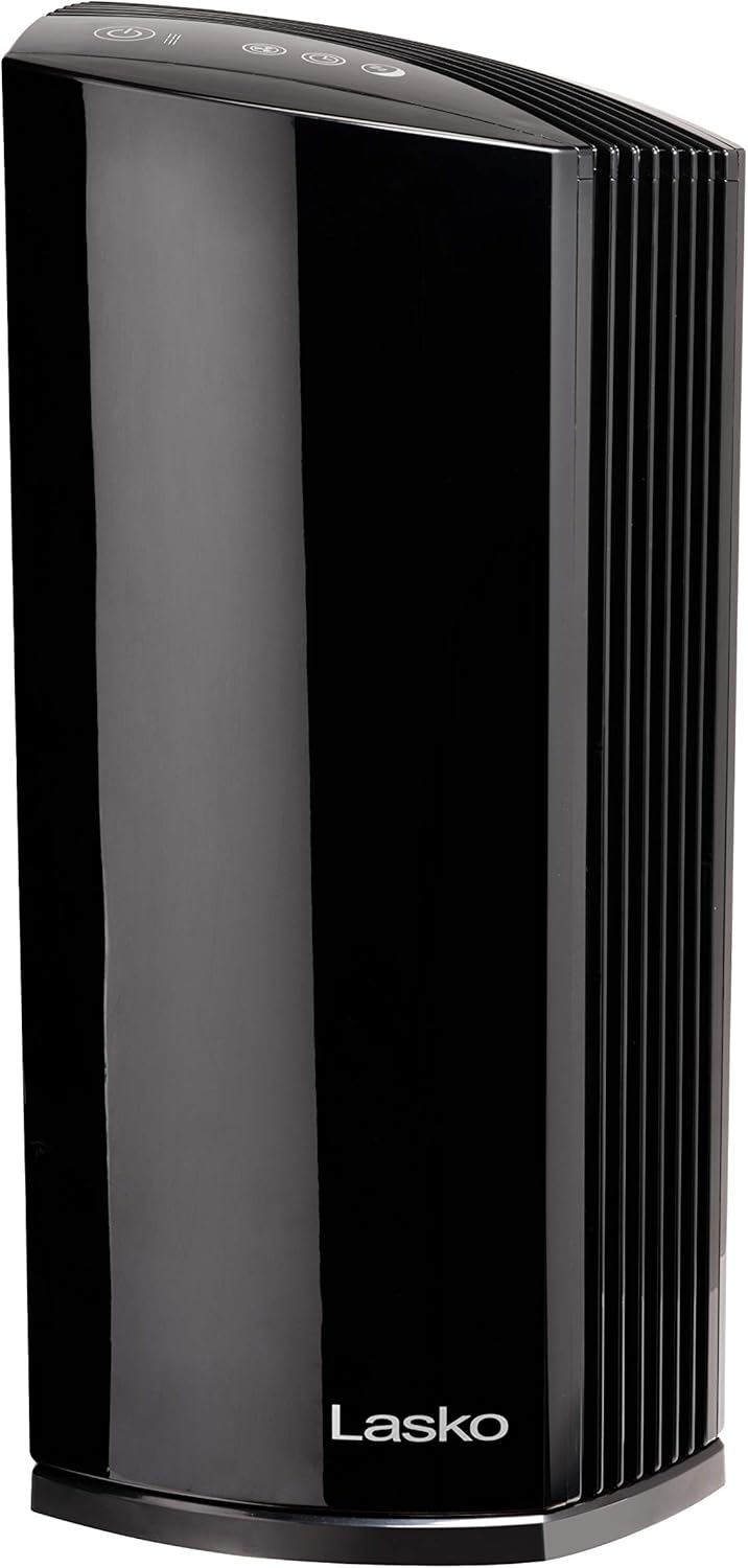 Lasko LP450 – Purificador de aire de torre HEPA prémium para el hogar con DreamMode y temporizador la filtración HEPA verdadera elimina el 99.97%