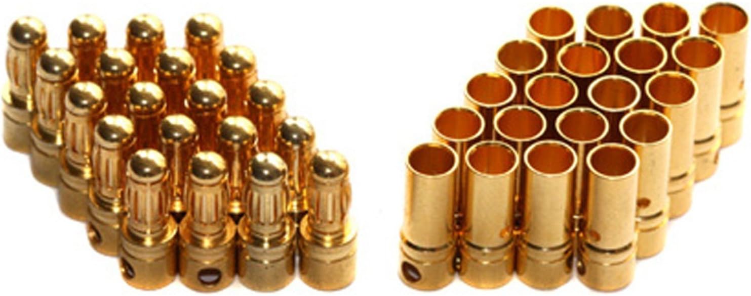 50 pares ShareGoo 0.138 in macho hembra oro banana enchufe bala enchufe enchufe para RC batería ESC motor con 1 correa de batería Lipo