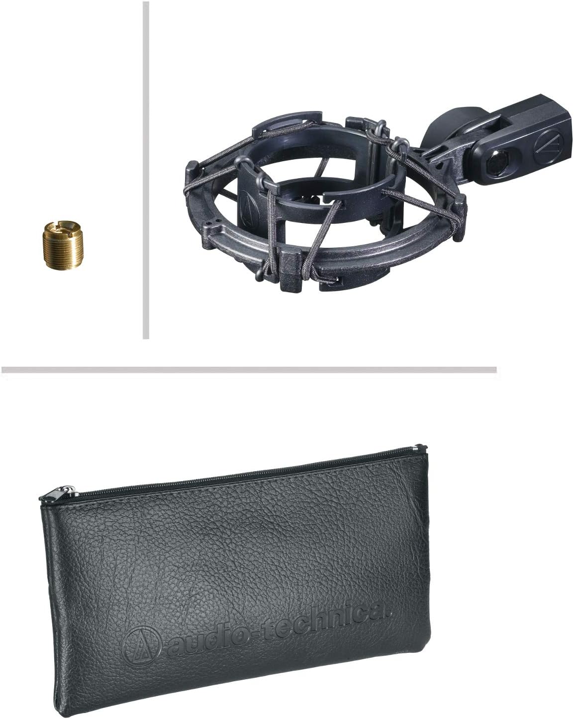Audio Technica at2035Gran diphragm Micrófono de condensador wshock Mount y Broadcast Boom Arm