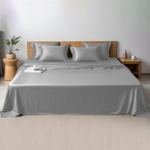 Linenwalas Juego de sábanas tamaño King, juego de sábanas de 4 piezas de 100 % rayón derivado de bambú, sábanas sedosas refrescantes, suaves, Linenwalas Juego de sábanas tamaño King, juego de sábanas de 4 piezas de 100 % rayón derivado de bambú, sábanas sedosas refrescantes, suaves,