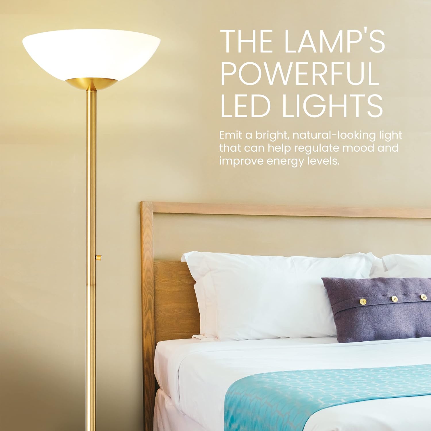 Lámpara de pie súper brillante 8000LUMEN!! DIMMABLE 30K Ilumina una habitación completa, diseño moderno y elegante