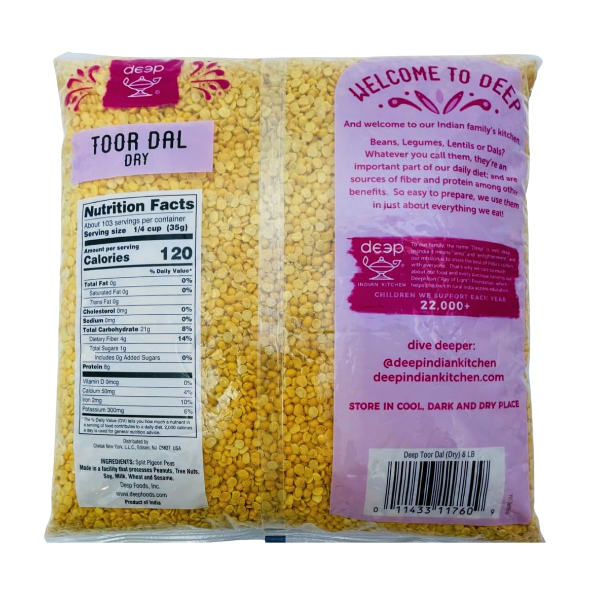 Toor dal dry 8lb