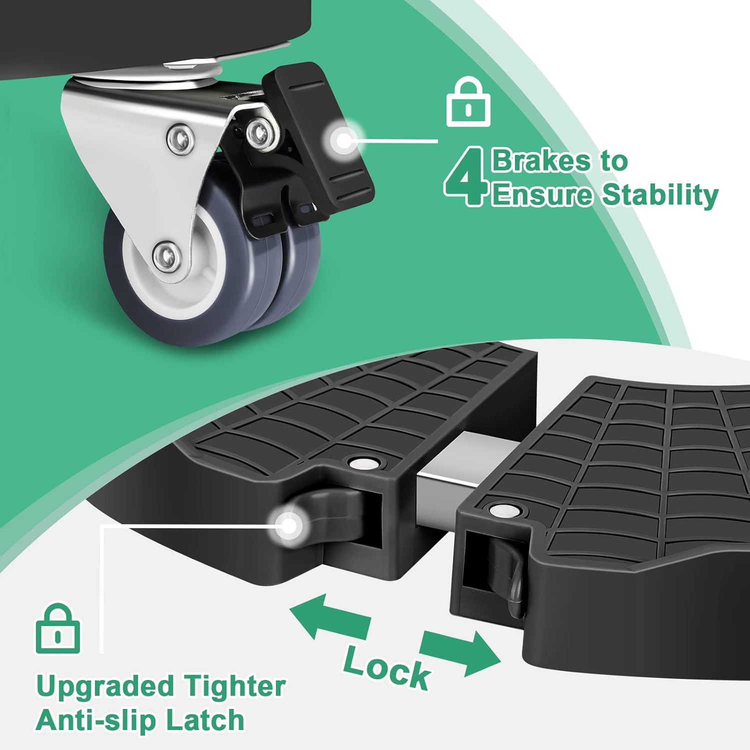 Organizador para plantas con ruedas, paquete de 2 soportes ajustables de 15 a 21 pulgadas con ruedas, soporte de planta rodante resistente para