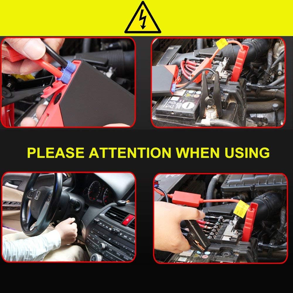 Cable de arranque de batería de emergencia EC5 conector para 12 V portátil de arranque de coche Jump Pack Jump Box Batería Alligator Clamp Clip