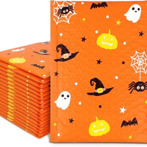 25 sobres de burbujas de Halloween, sobres acolchados de polietileno de Halloween, bolsas de burbujas para compras (6 x 10 pulgadas) 25 sobres de burbujas de Halloween, sobres acolchados de polietileno de Halloween, bolsas de burbujas para compras (6 x 10 pulgadas)