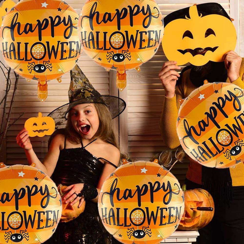 Globos de fuente de Halloween, globos de papel de aluminio de Halloween para suministros de fiesta temática de Halloween, decoraciones de fiesta de