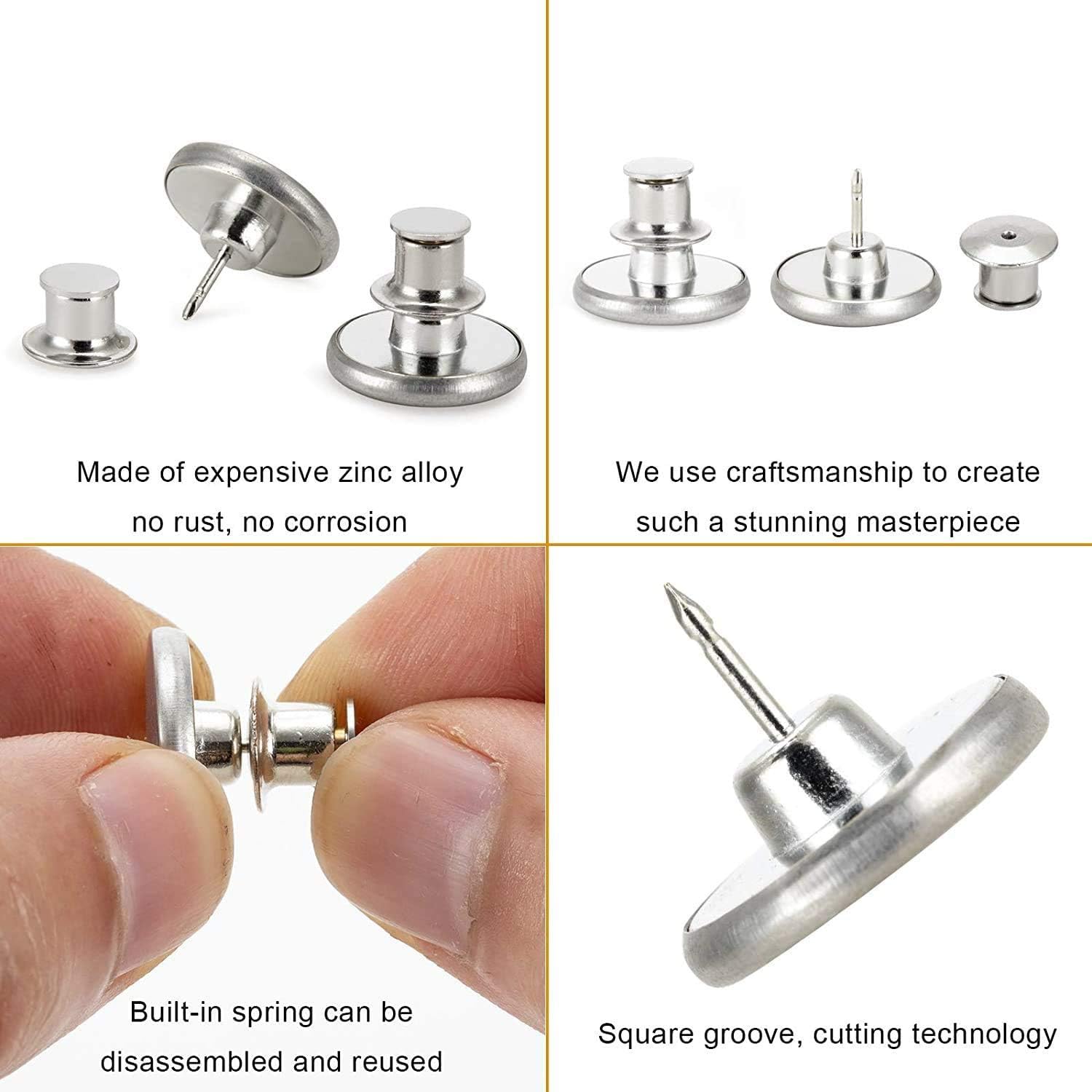 6 botones instantáneos de ajuste perfecto, botones instantáneos, botones de repuesto de jeans, botón extraíble sin botones de costura para extender