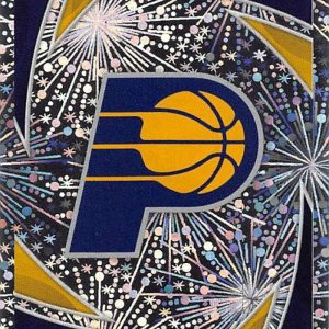 2020-21 Panini Stickers #196 Indiana Pacers Team Logo FOIL Official NBA Basketball Album Sticker Measuring 2.75 inch tall X 2 inches wide in Raw (NM 2020-21 Panini Stickers #196 Indiana Pacers Team Logo FOIL Official NBA Basketball Album Sticker Measuring 2.75 inch tall X 2 inches wide in Raw (NM