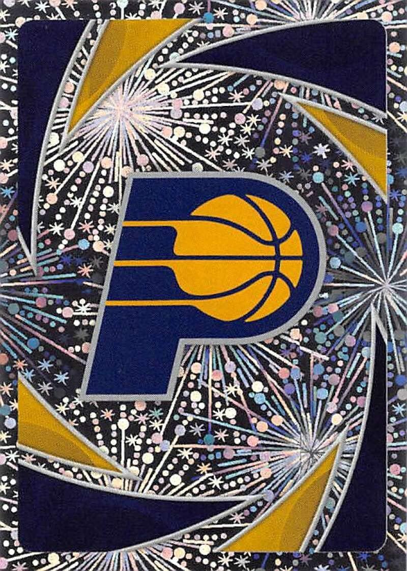 2020-21 Panini Stickers #196 Indiana Pacers Team Logo FOIL Official NBA Basketball Album Sticker Measuring 2.75 inch tall X 2 inches wide in Raw (NM