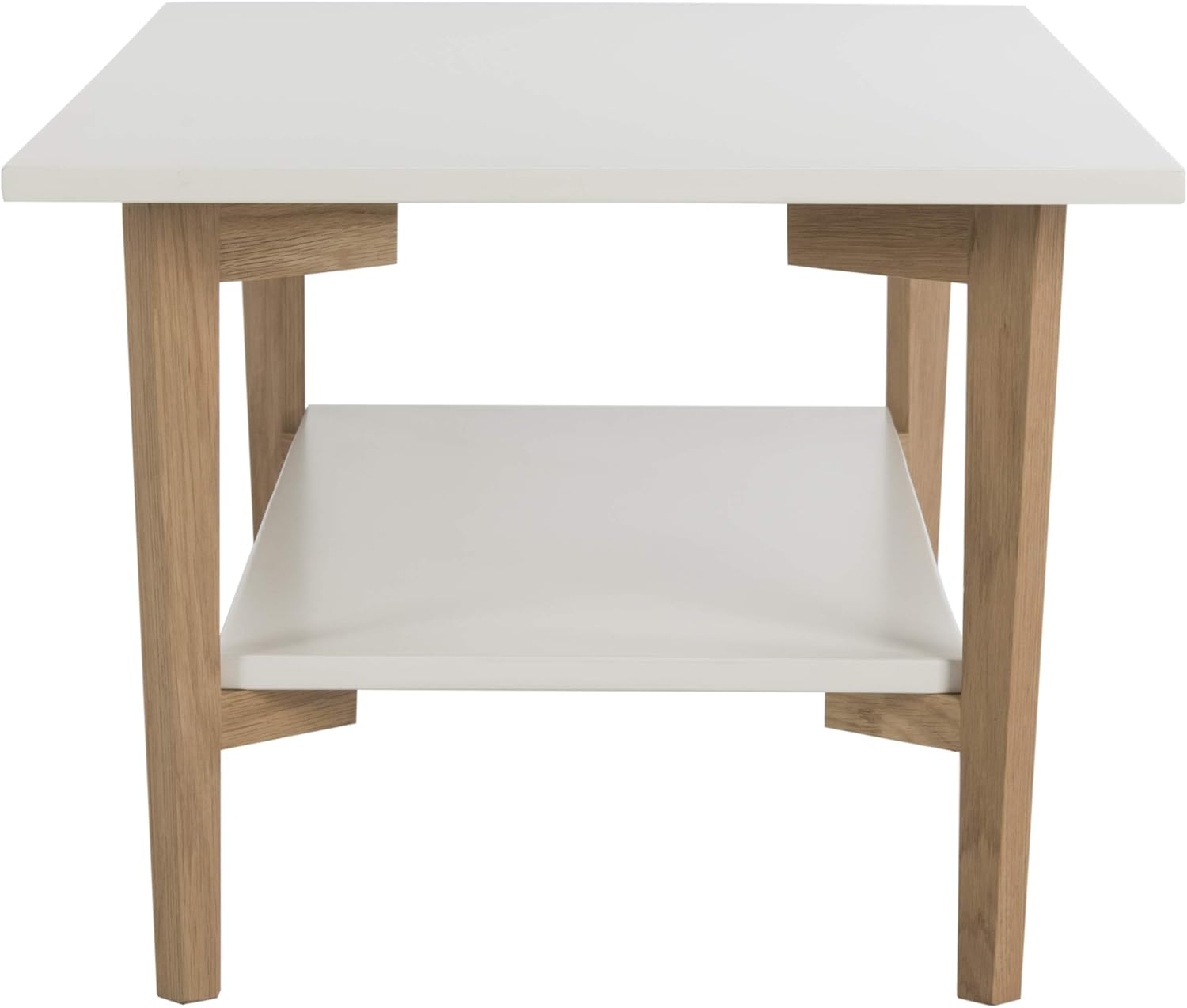 Safavieh Home Collection Caraway – Mesa de centro blanca y natural