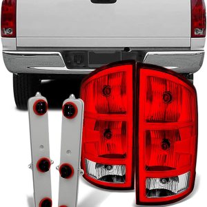 AKKON – Para Dodge Ram 1500  2500  3500 Pickup Truck Red Clear Rear Lights Reemplazo con par de placa de circuito AKKON – Para Dodge Ram 1500  2500  3500 Pickup Truck Red Clear Rear Lights Reemplazo con par de placa de circuito