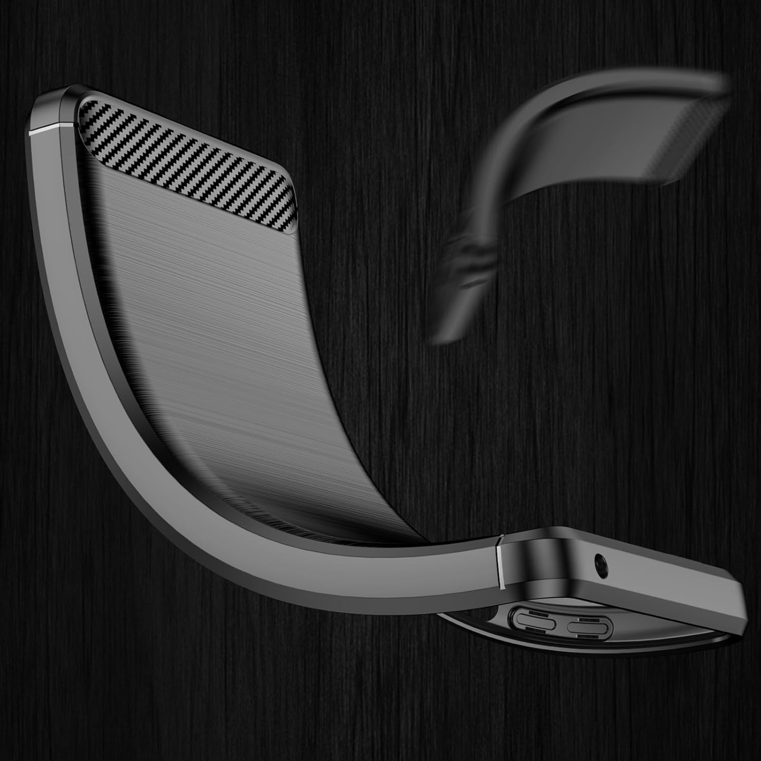 EUAGVQY Para Samsung A70 Galaxy A70 Caso Fibra de Carbono TPU Suave Antideslizante Durable Ligero Funda protectora para Samsung Galaxy A70 (negro)