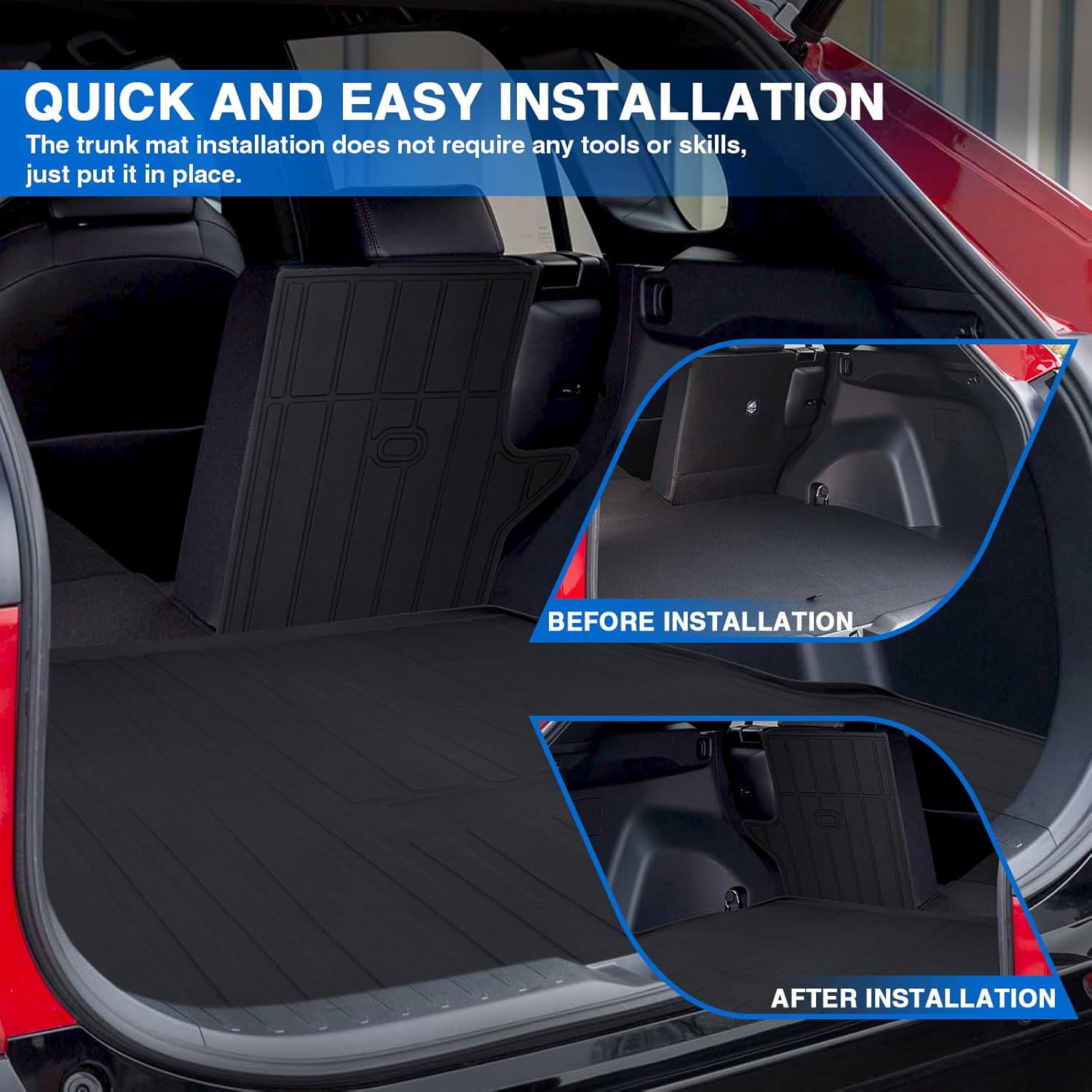 Forro de carga para maletero trasero, cubierta trasera para RAV4 RAV 4 2019 2020 2021 2022 2023 bandeja de maletero alfombrillas de carga para