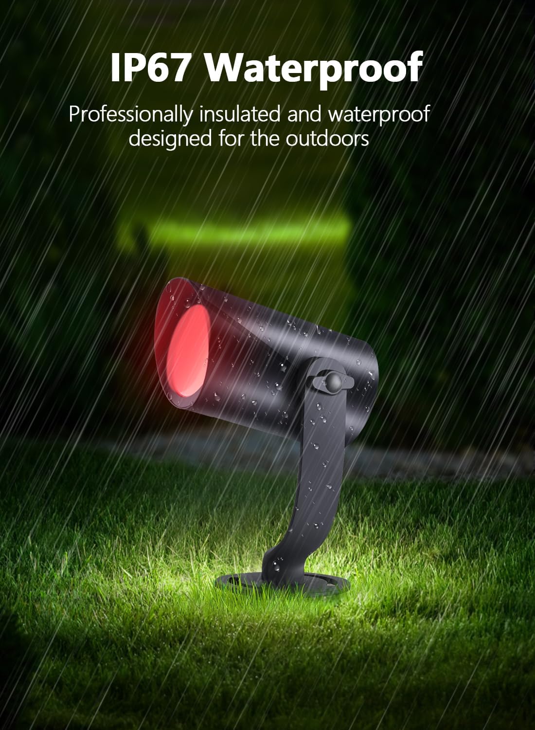 APPECK Iluminación inteligente de paisaje, focos de paisaje impermeables IP67, 3000LM regulables RGBICW luces de camino funcionan con Alexa, luces