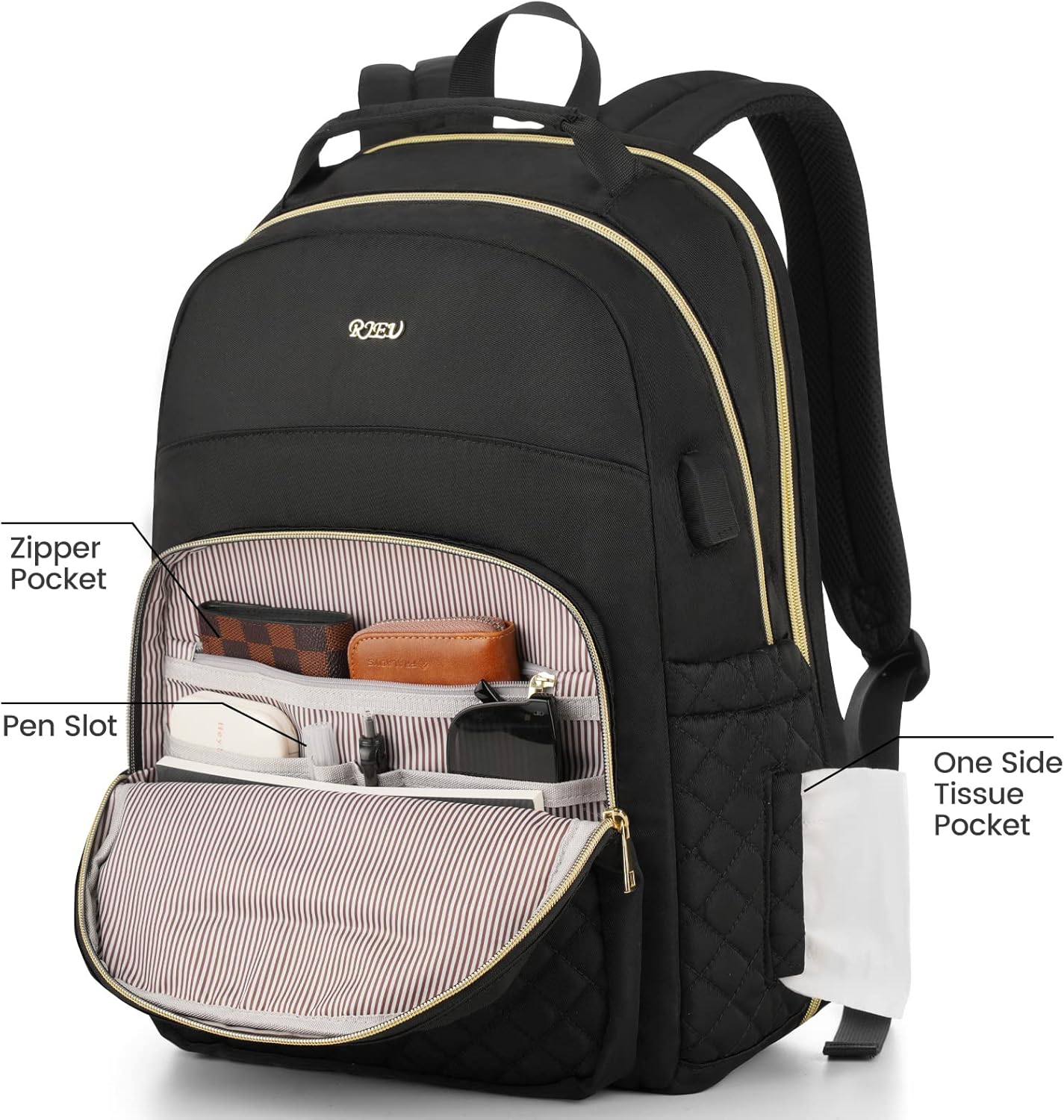 RJEU Mochila para laptop para mujer, adolescente, niña, escuela secundaria, bolsas de libros para estudiantes universitarios para gimnasio, camping,