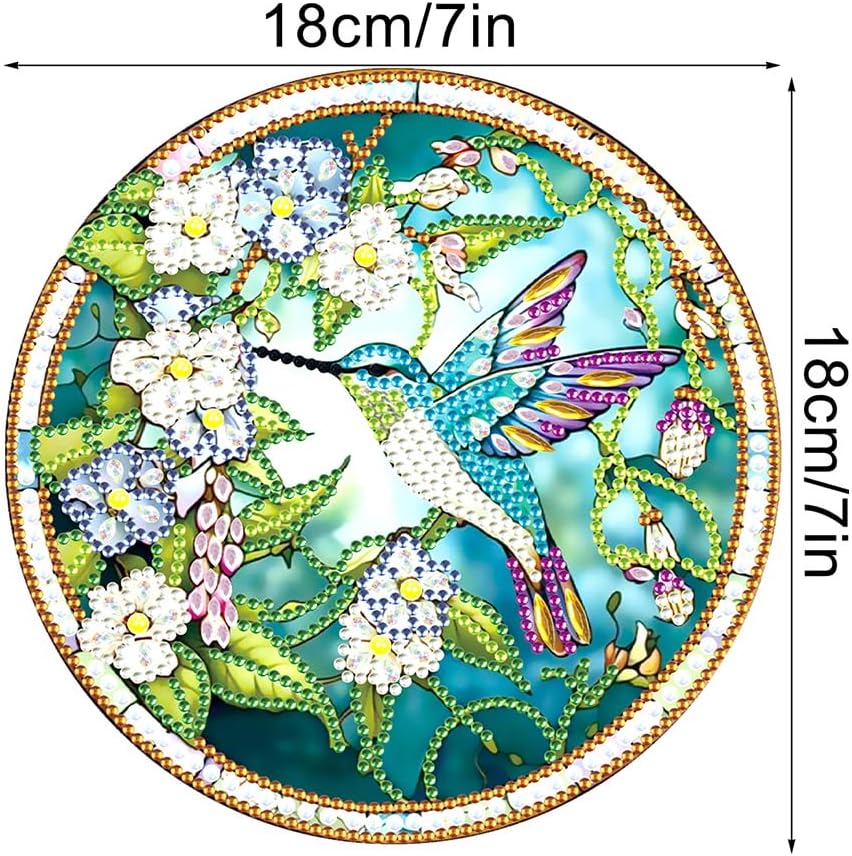 Orgone Pintura de diamante 5D de colibrí, adornos de escritorio, decoración de mesa de arte de diamantes por números, mosaico, manualidades, hogar,