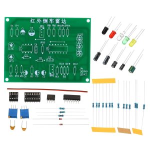 PATIKIL Junta de práctica de soldadura, 1 juego de electrónica kit prototipo placa PCB DIY circuito de soldadura infrarrojo inversión SMDSMT para PATIKIL Junta de práctica de soldadura, 1 juego de electrónica kit prototipo placa PCB DIY circuito de soldadura infrarrojo inversión SMDSMT para