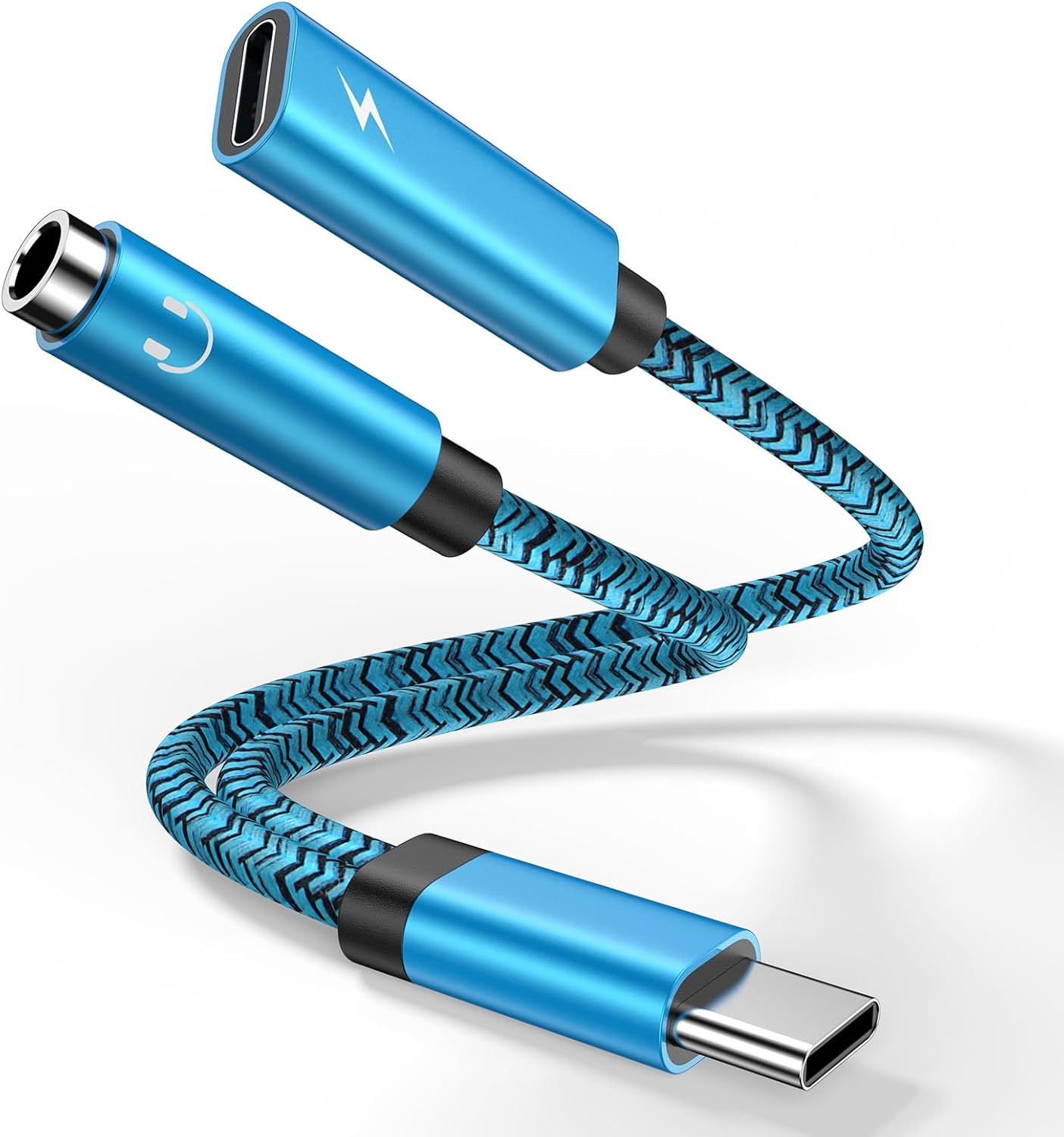 Cable de alimentación USB tipo C de 60 W rápido Samsung y adaptador de auriculares de 0.138 in para Samsung Galaxy S24 S23 Ultra S22 S21 FE S20 A54