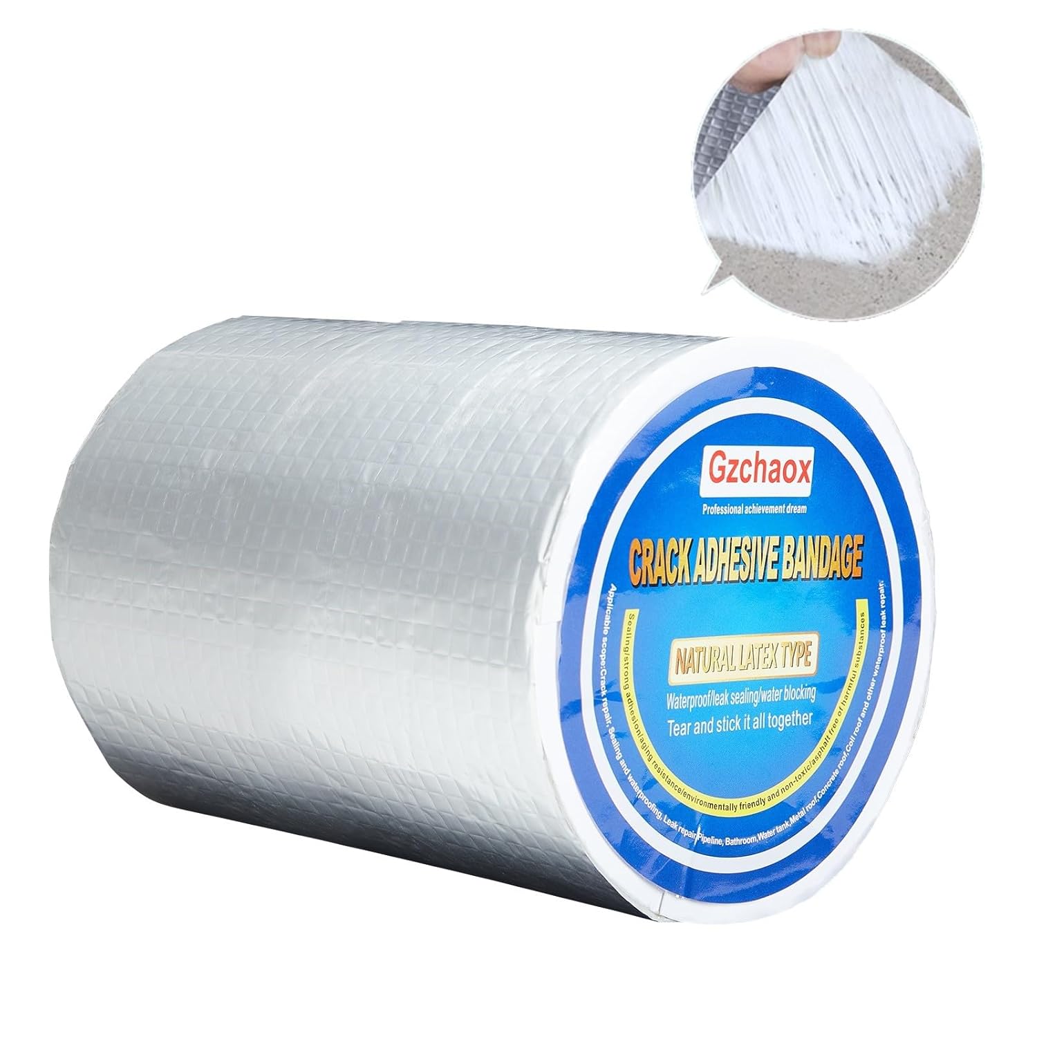 GZCHAOX Cinta impermeable de sellado de grietas, adecuada para fugas de barcos, impermeabilización en inodoros, tuberías, grietas de techo,