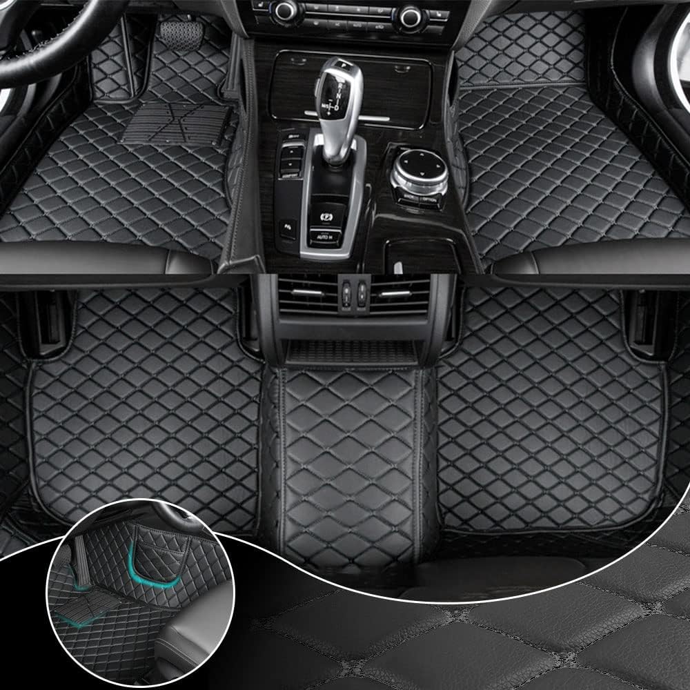 Alfombrillas personalizadas para Nissan Titan 2004-2022, de cuero de lujo, impermeables, antideslizantes, cobertura completa, forros de piso